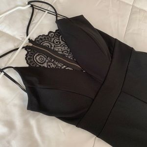 Black jumpsuit w lace open back